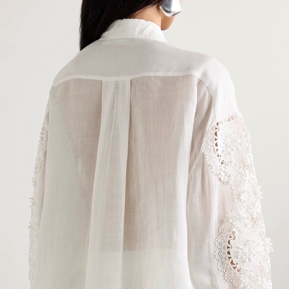 Zimmermann Halliday Lace Flower Shirt Small size 1 - Picture 4 of 16